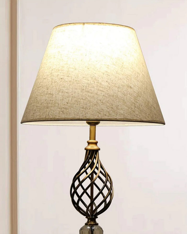 Elegant Gold Lattice Floor Lamp