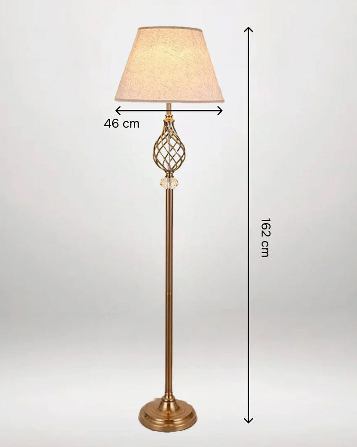Elegant Gold Lattice Floor Lamp