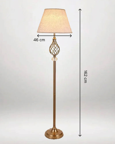 Elegant Gold Lattice Floor Lamp