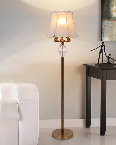 White Bell Shaped Floor Lamp