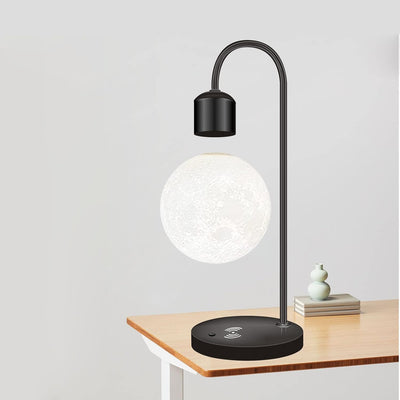 Modern Levitating Lamp with Floating Light and Built-in Qi Wireless Charger