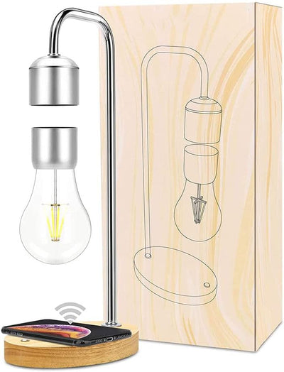 Modern Levitating Lamp with Floating Light and Built-in Qi Wireless Charger