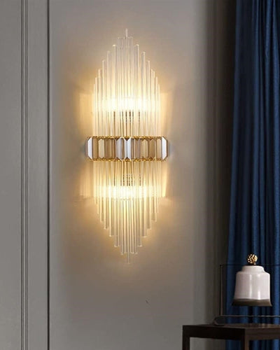 Luxury Empire Glass Rod Wall Sconce - Gold