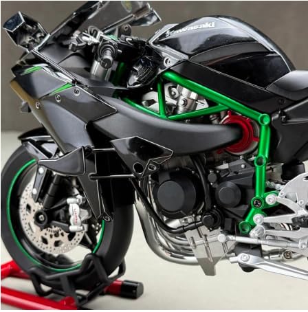 Metal Kawasaki H2R Model with Smoke and Light XLG 1:6 Scale, Black