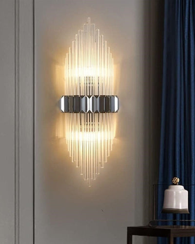 Luxury Empire Glass Rod Wall Sconce - Black
