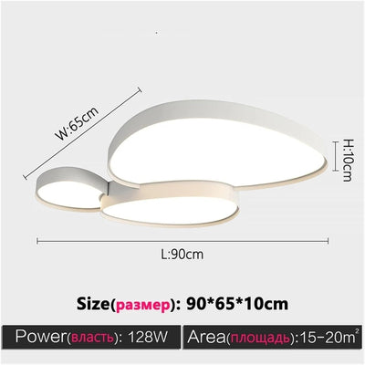 Fashion Led Ceiling Lamps Dimmable Black White Compatible with Living Room Bedroom Bathroom Home Decor Indoor Lighting Luster Fixture,Led Ceiling Pendant Lamp