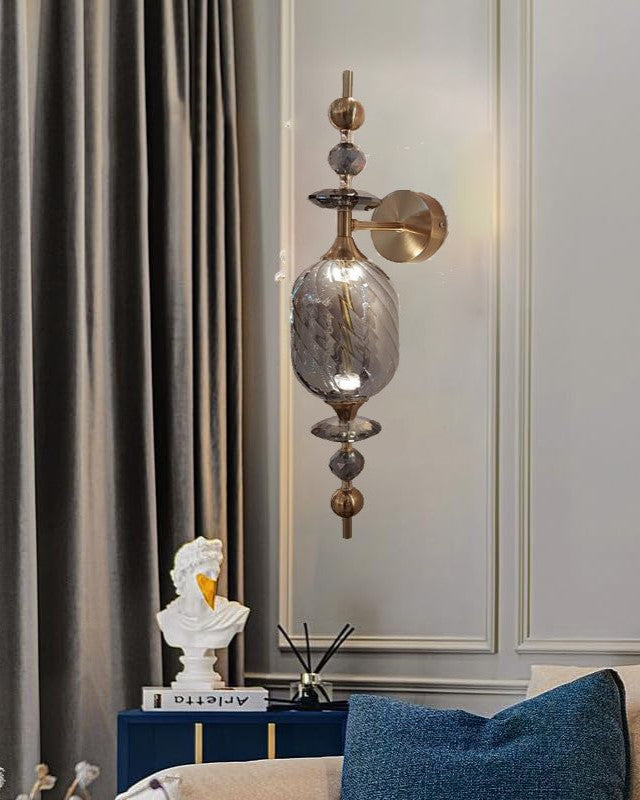 Vintage Royal Barrel Glass Wall Light