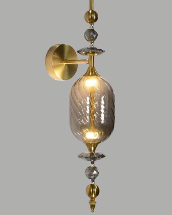 Vintage Royal Barrel Glass Wall Light