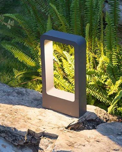 Rectangular Frame LED Garden Bollard Light - Small