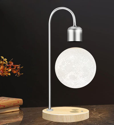 Modern Levitating Lamp with Floating Light and Built-in Qi Wireless Charger