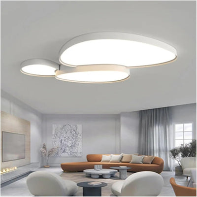 Fashion Led Ceiling Lamps Dimmable Black White Compatible with Living Room Bedroom Bathroom Home Decor Indoor Lighting Luster Fixture,Led Ceiling Pendant Lamp