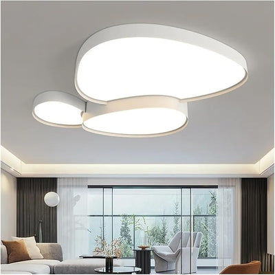 Fashion Led Ceiling Lamps Dimmable Black White Compatible with Living Room Bedroom Bathroom Home Decor Indoor Lighting Luster Fixture,Led Ceiling Pendant Lamp