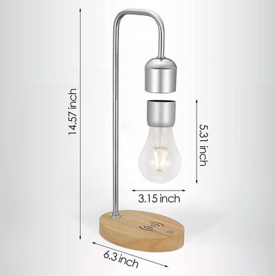 Modern Levitating Lamp with Floating Light and Built-in Qi Wireless Charger