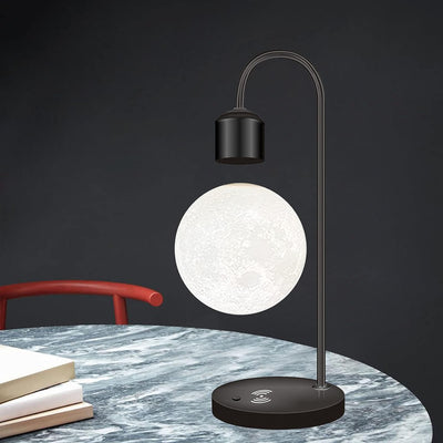 Modern Levitating Lamp with Floating Light and Built-in Qi Wireless Charger