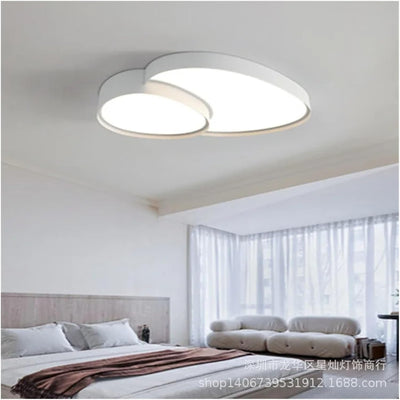 Fashion Led Ceiling Lamps Dimmable Black White Compatible with Living Room Bedroom Bathroom Home Decor Indoor Lighting Luster Fixture,Led Ceiling Pendant Lamp