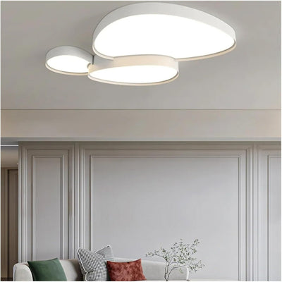 Fashion Led Ceiling Lamps Dimmable Black White Compatible with Living Room Bedroom Bathroom Home Decor Indoor Lighting Luster Fixture,Led Ceiling Pendant Lamp