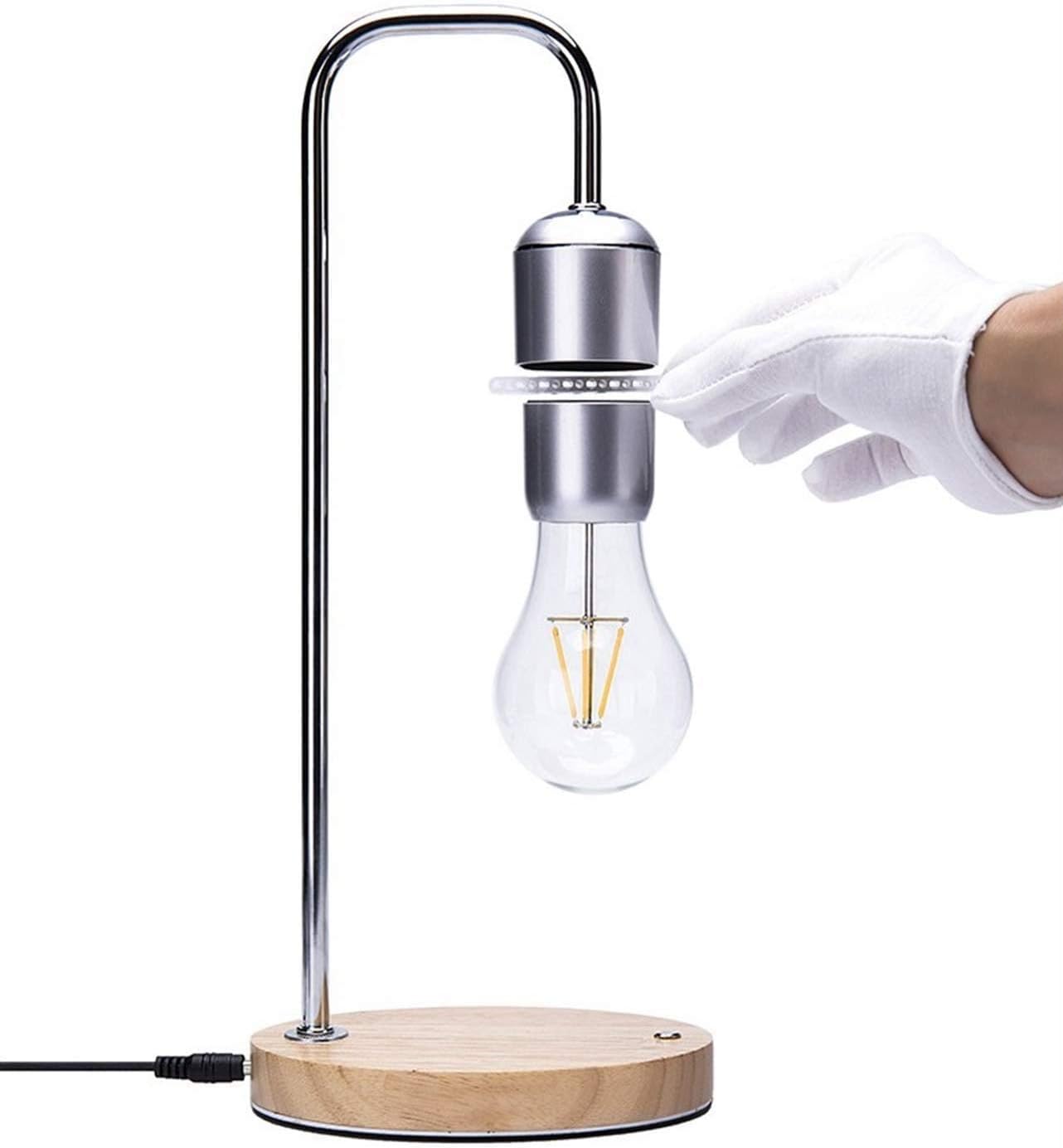 Modern Levitating Lamp with Floating Light and Built-in Qi Wireless Charger