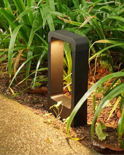 Rectangular Frame LED Garden Bollard Light - Small