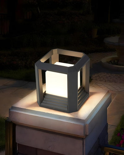 Modern Cube Outdoor Gate Light - Large