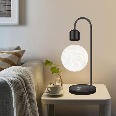Modern Levitating Lamp with Floating Light and Built-in Qi Wireless Charger