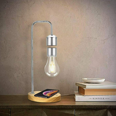 Modern Levitating Lamp with Floating Light and Built-in Qi Wireless Charger