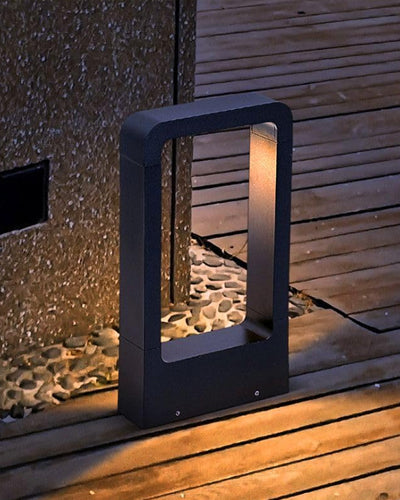 Rectangular Frame LED Garden Bollard Light - Small