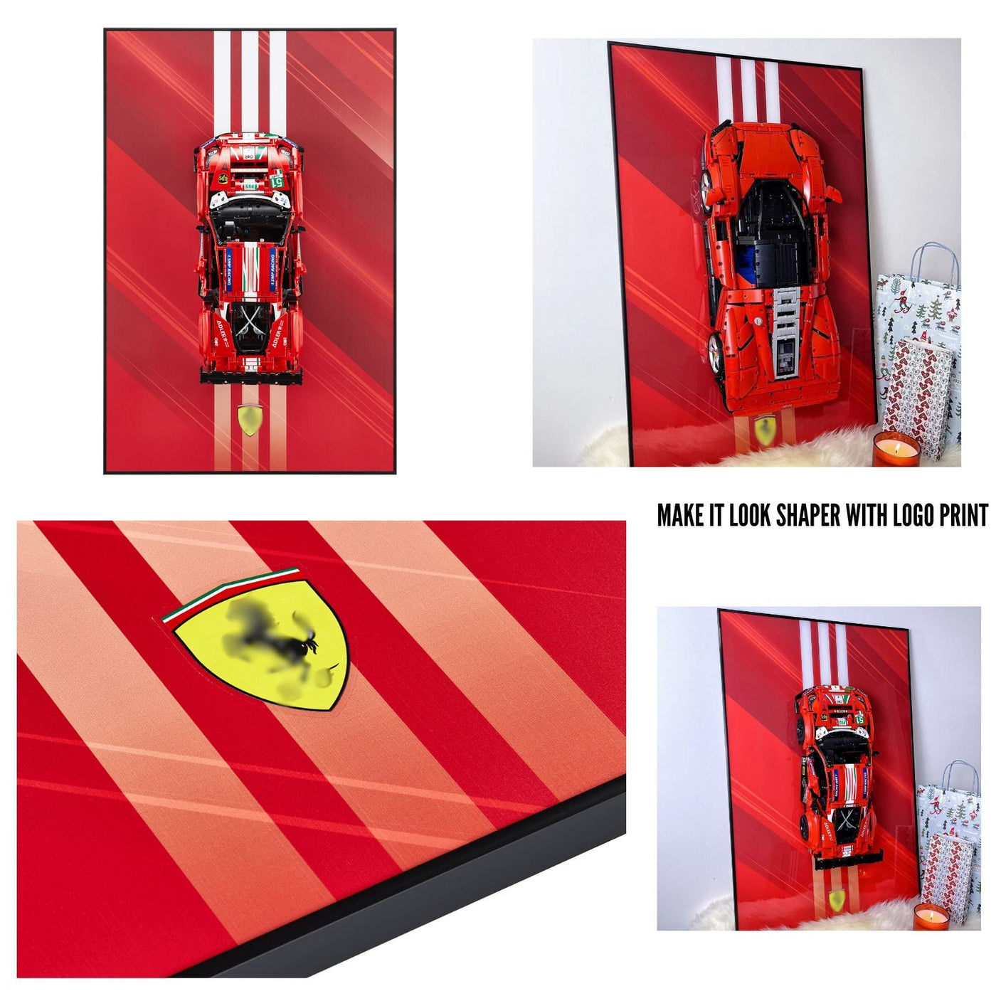 Ferrari F1 Technic Series Wall Frame with Ferrari F1 SF-24 Complete Set