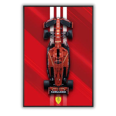 Ferrari F1 Technic Series Wall Frame with Ferrari F1 SF-24 Complete Set