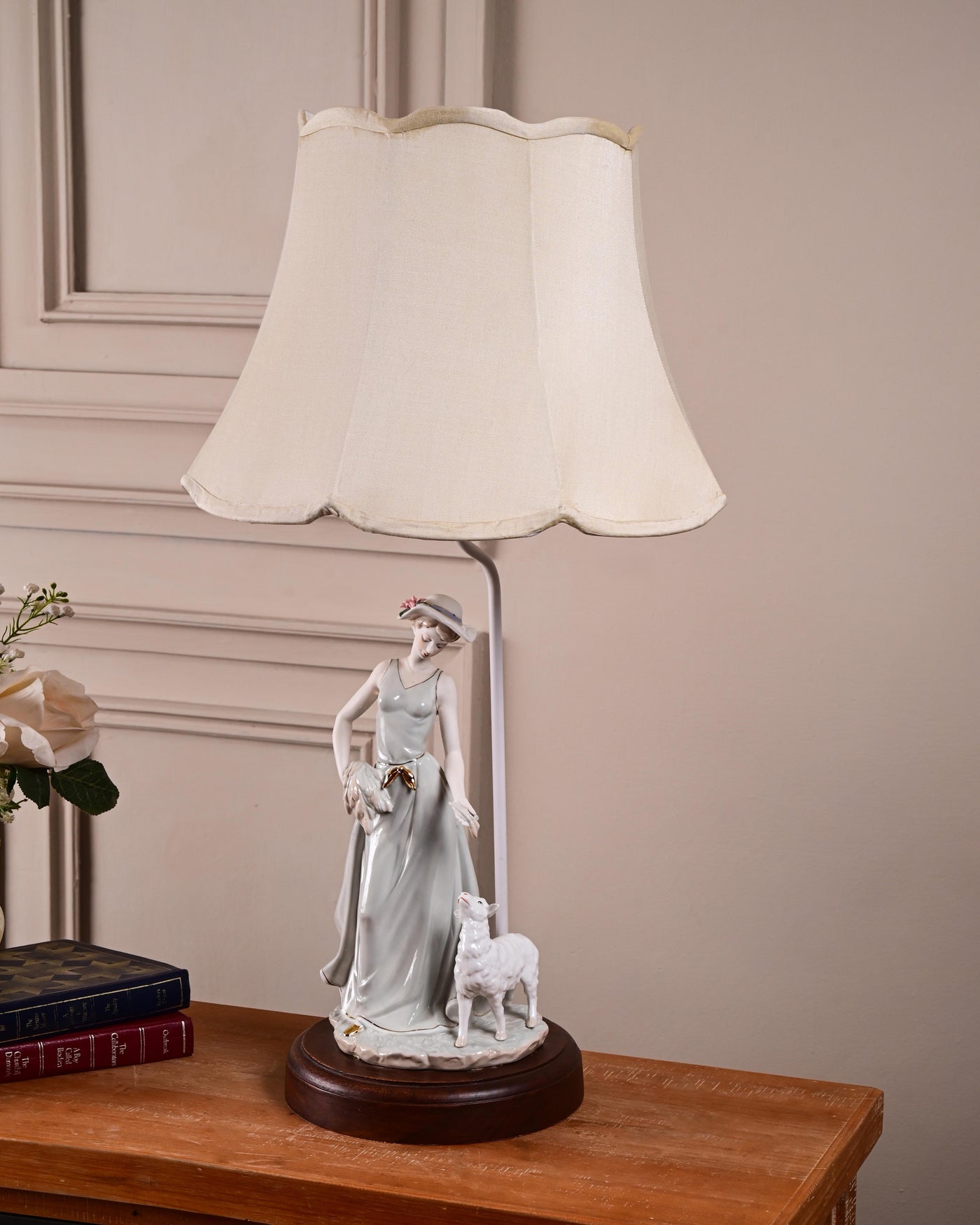 Victorian Lady - Fine Porcelain Figurine Table Lamp