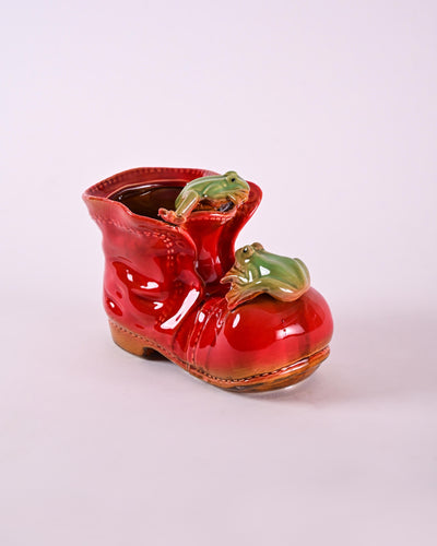 Frogs Boot Steps Decorative Accent - Red