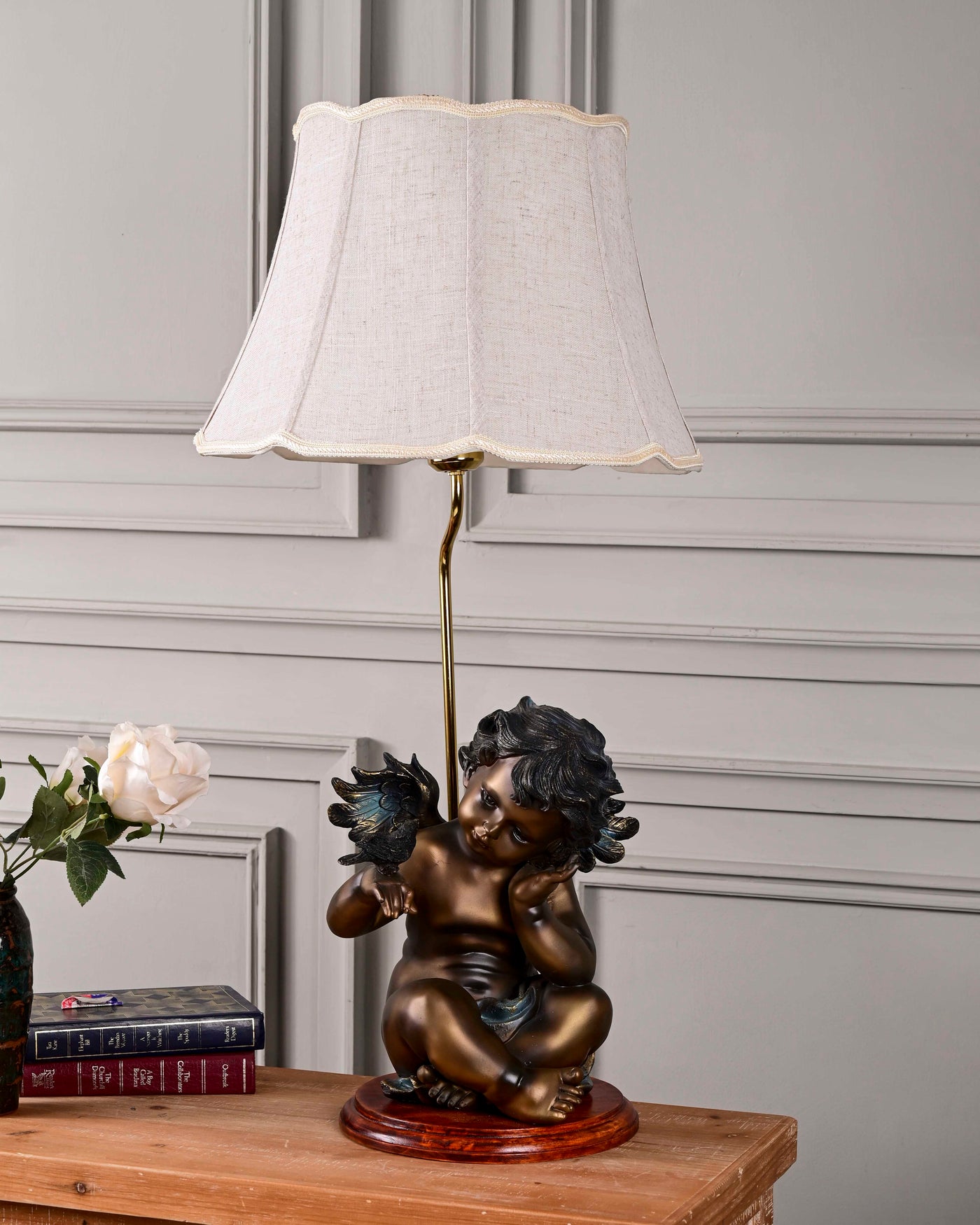 Adorable Angel Cherub Table Lamp