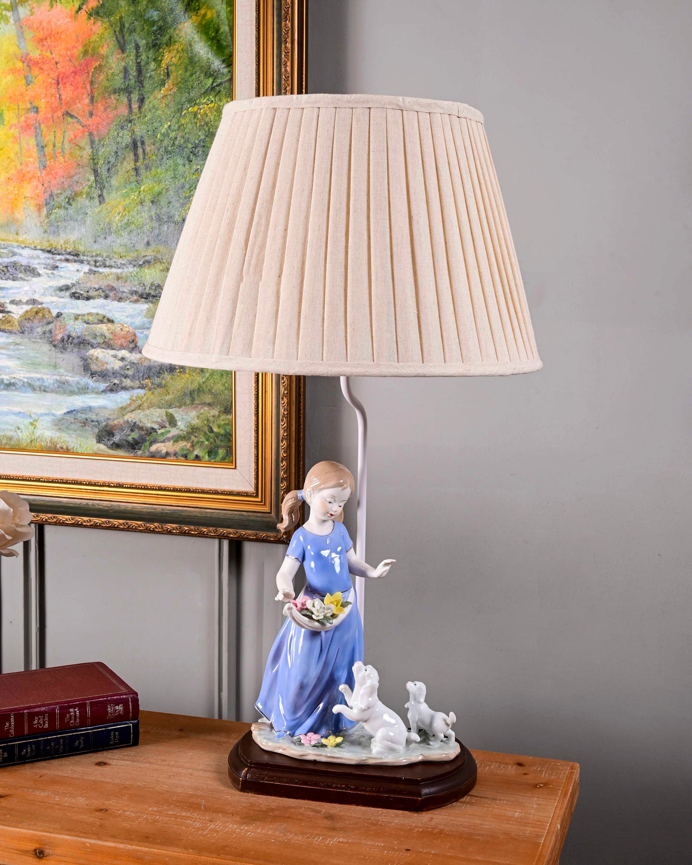 Innocence & Light - Fine Porcelain Table Lamp- Blue
