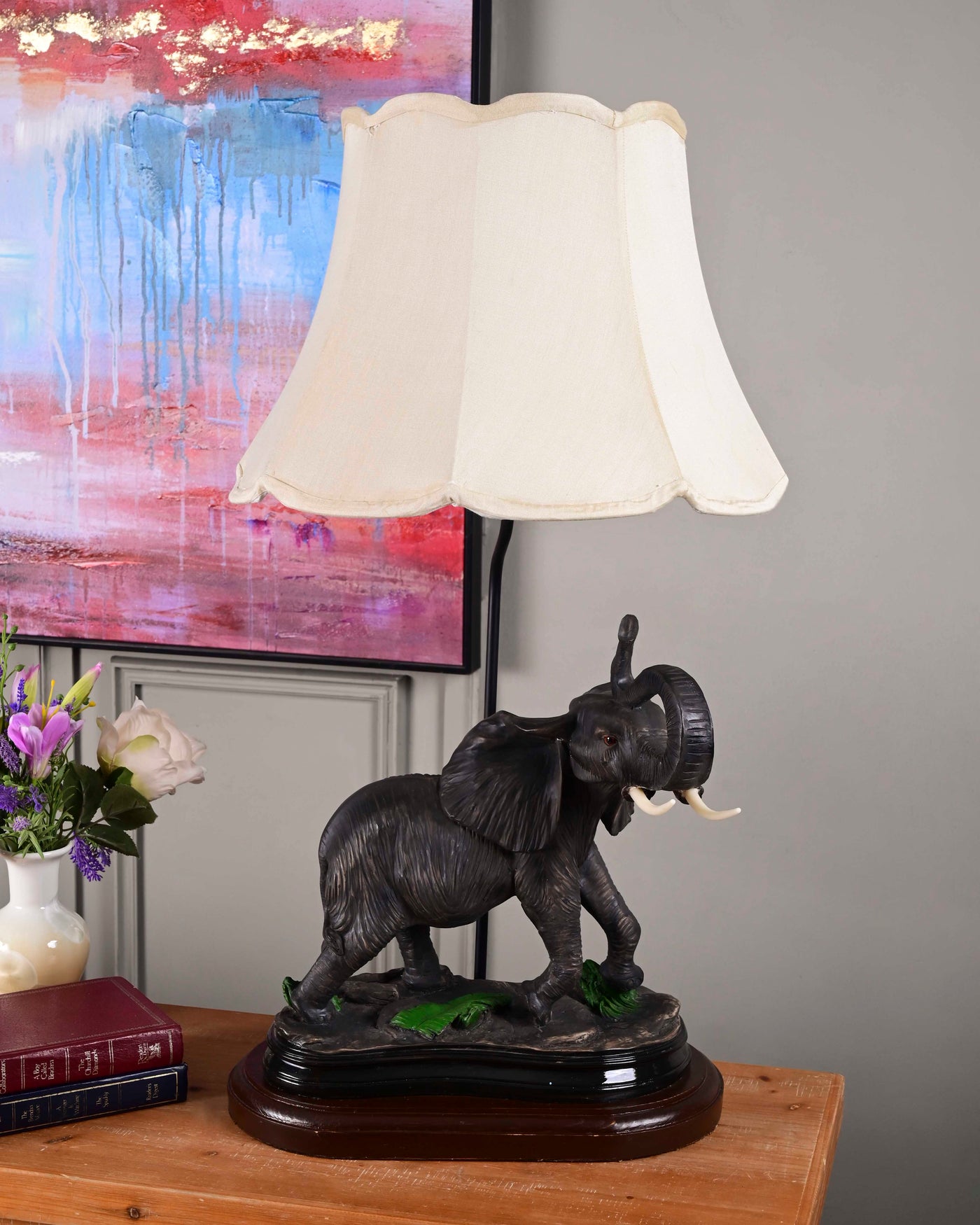 'Mother's Love' Elephant Table Lamp
