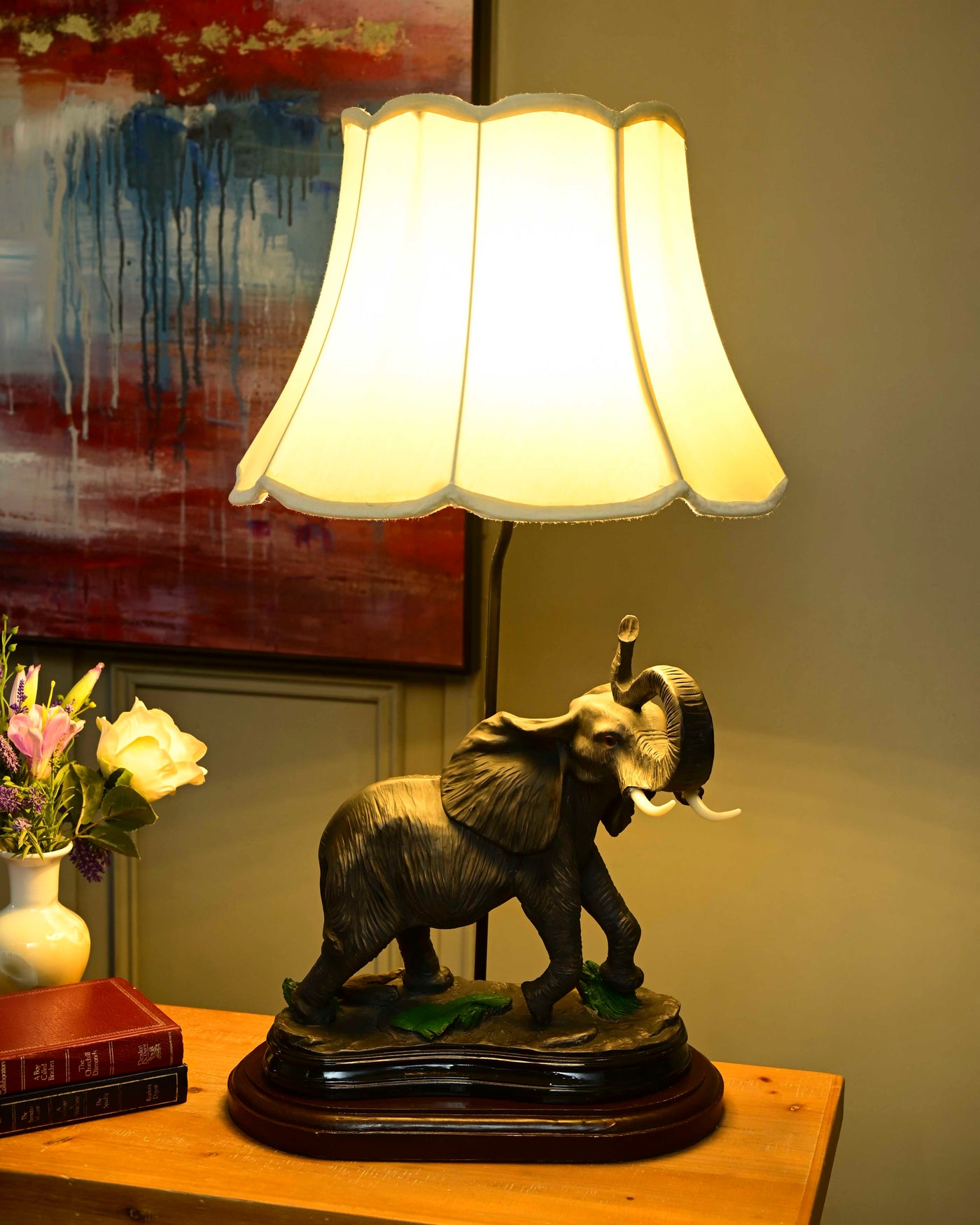 'Mother's Love' Elephant Table Lamp