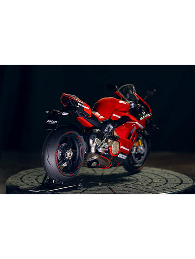 Ducati Panigale V4 1:12 Scale Diecast Model Bike in Red - Premium Acrylic Display Box Included