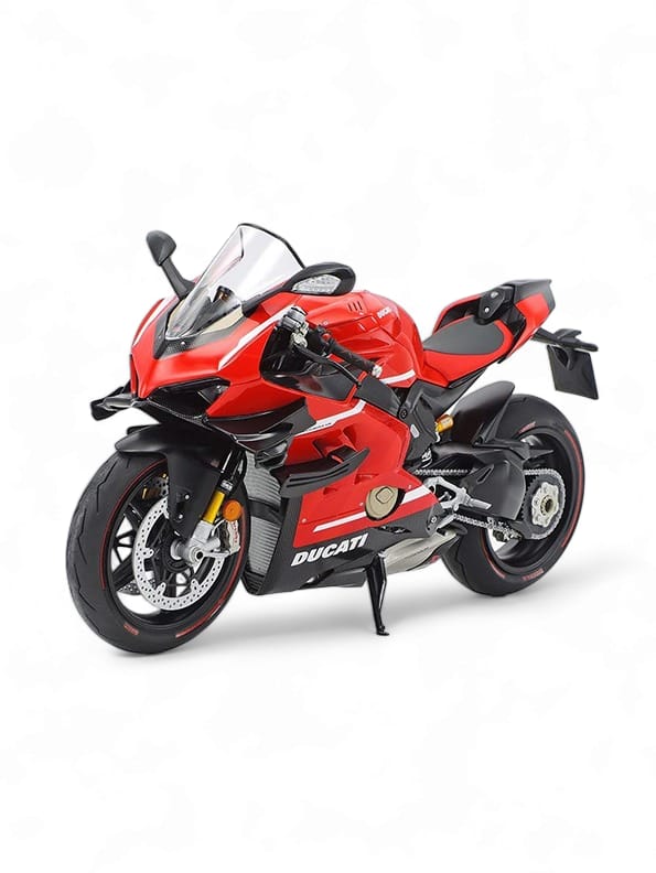 Ducati Panigale V4 1:12 Scale Diecast Model Bike in Red - Premium Acrylic Display Box Included