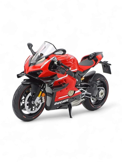 Ducati Panigale V4 1:12 Scale Diecast Model Bike in Red - Premium Acrylic Display Box Included