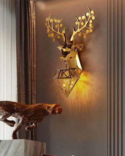 Deer Head Wall Sconce