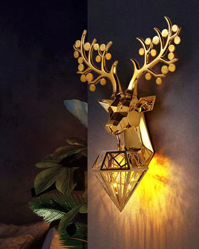 Deer Head Wall Sconce