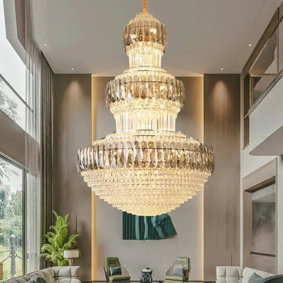 Luxury Modern Chandelier Lighting traditional Duplex Crystal Pendant