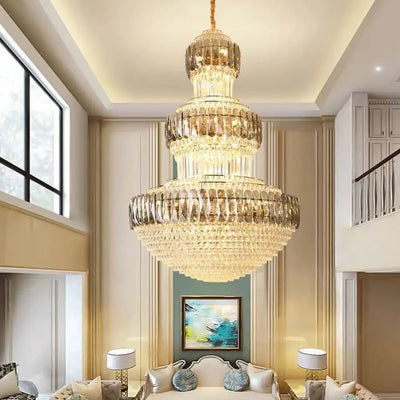Luxury Modern Chandelier Lighting traditional Duplex Crystal Pendant