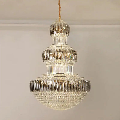 Luxury Modern Chandelier Lighting traditional Duplex Crystal Pendant