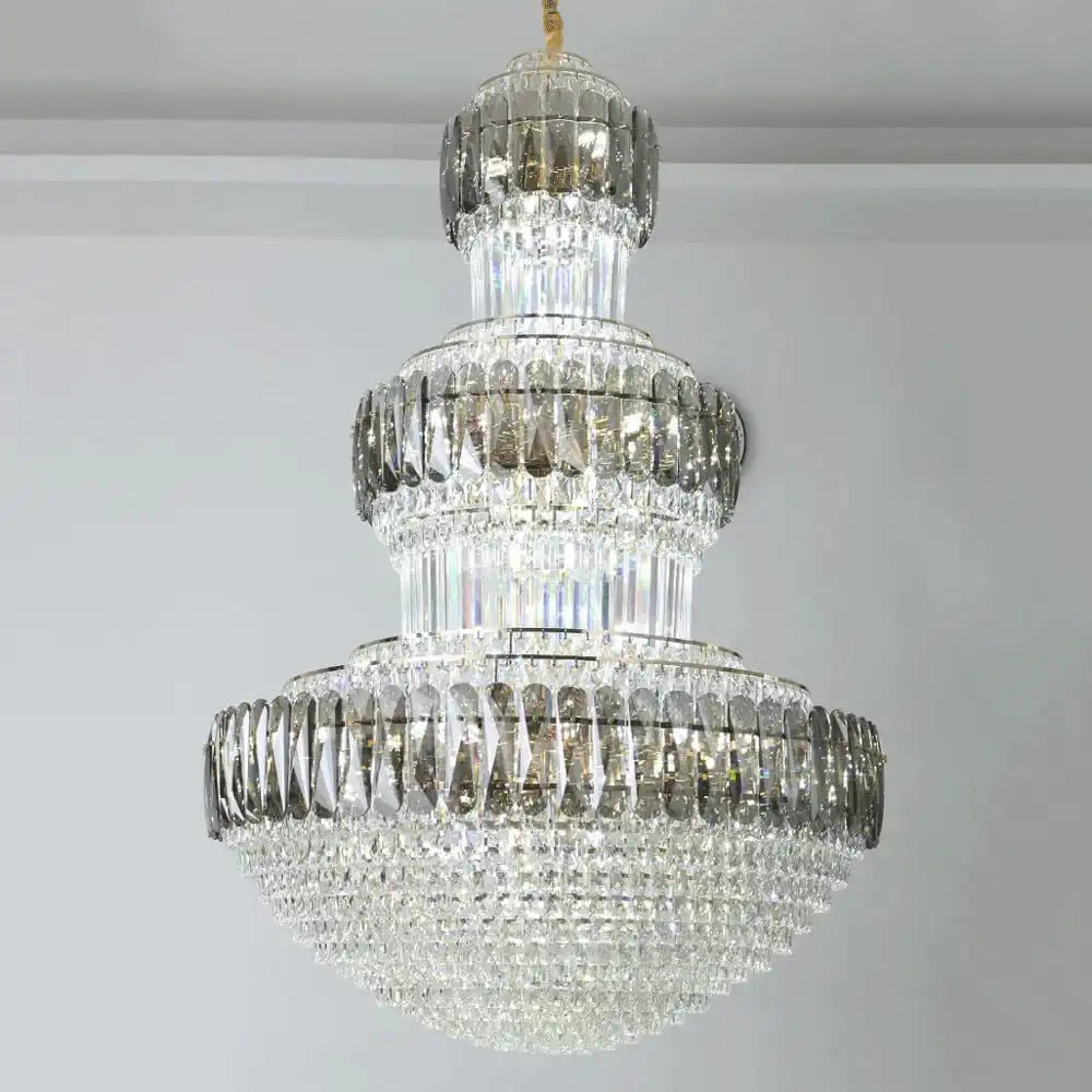 Luxury Modern Chandelier Lighting traditional Duplex Crystal Pendant