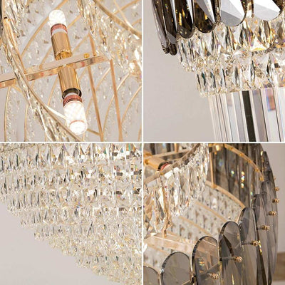 Luxury Modern Chandelier Lighting traditional Duplex Crystal Pendant