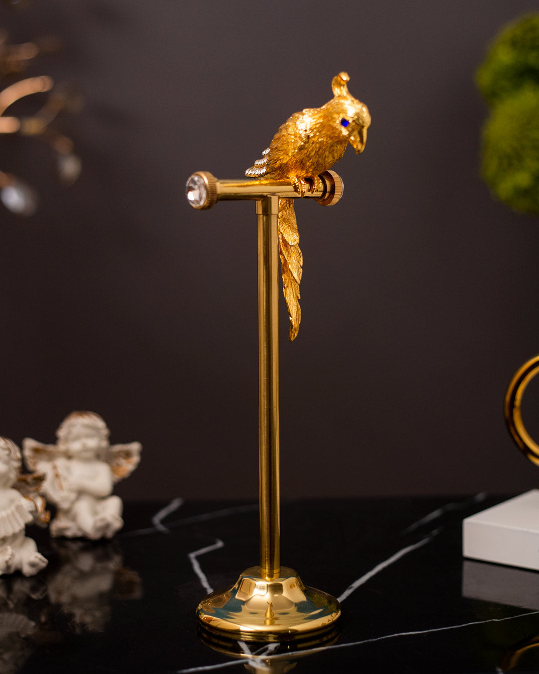 Golden Cockatoo Tabletop Sculpture