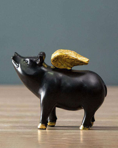 'When Pig's Fly' Decorative Figurine