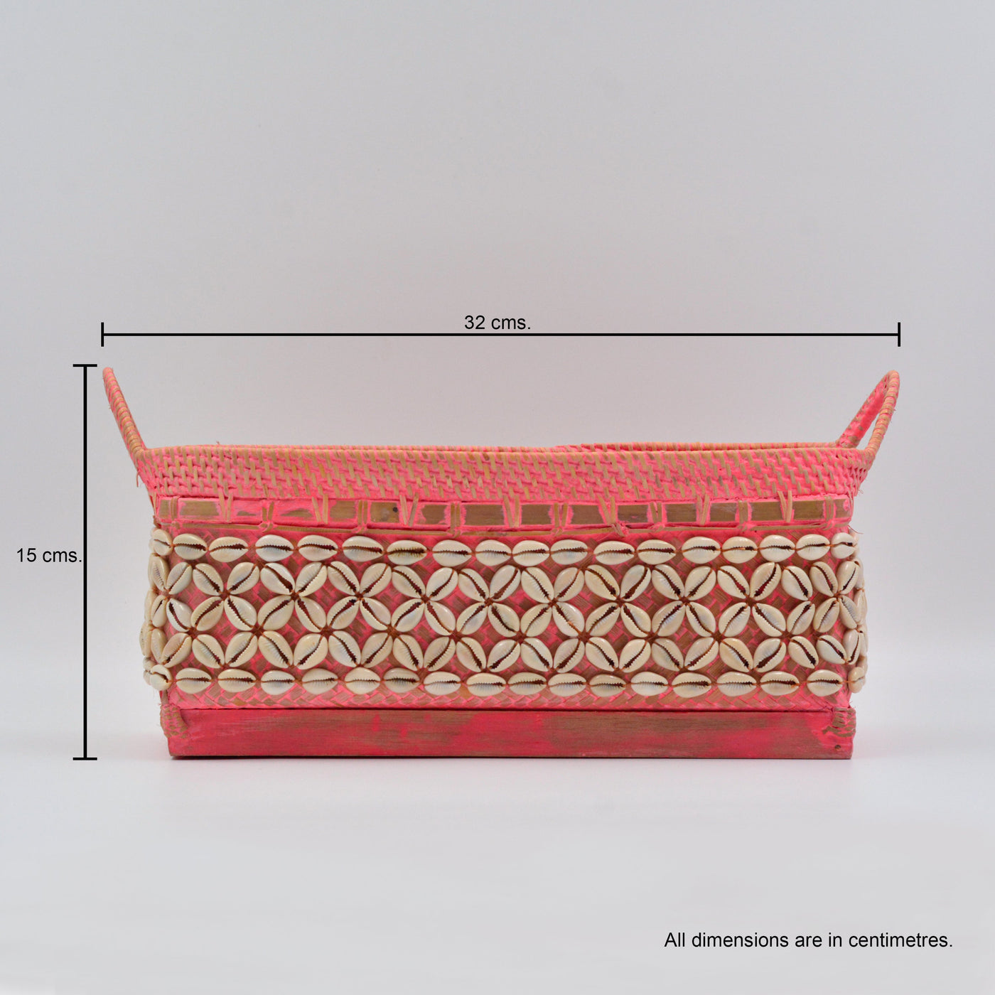 Rectangular Shell Rattan Basket