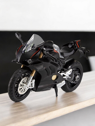 Ducati Panigale V4 1:12 Scale Diecast Model Bike in Red - Premium Acrylic Display Box Included