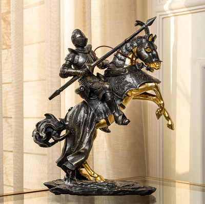 The Gallant Knight – Medieval Horse Rider Decorative Showpiece