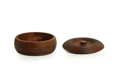 Handcrafted Chapati Box with Lid – 1350 ML | Sheesham Wood